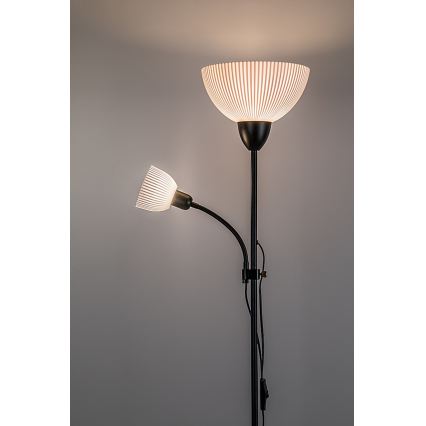 Rabalux - Stojací lampa 1xE27/60W/230V + 1xE14/25W černá