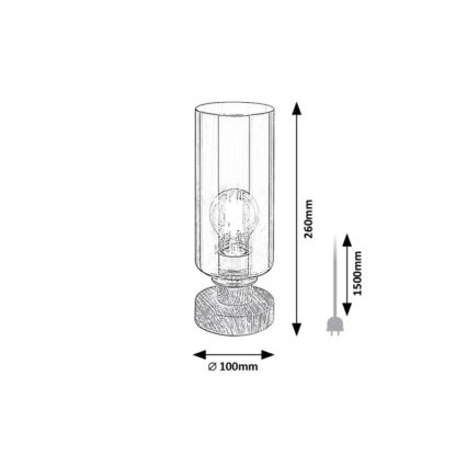 Rabalux - Stolní lampa 1xE27/25W/230V dub