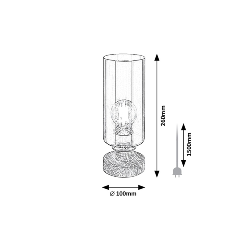 Rabalux - Stolní lampa 1xE27/25W/230V dub