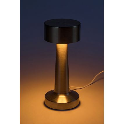 Rabalux - LED Nabíjecí dotyková stolní lampa LED/2,7W/5V 1200mAh 3000/4000/6000K zlatá