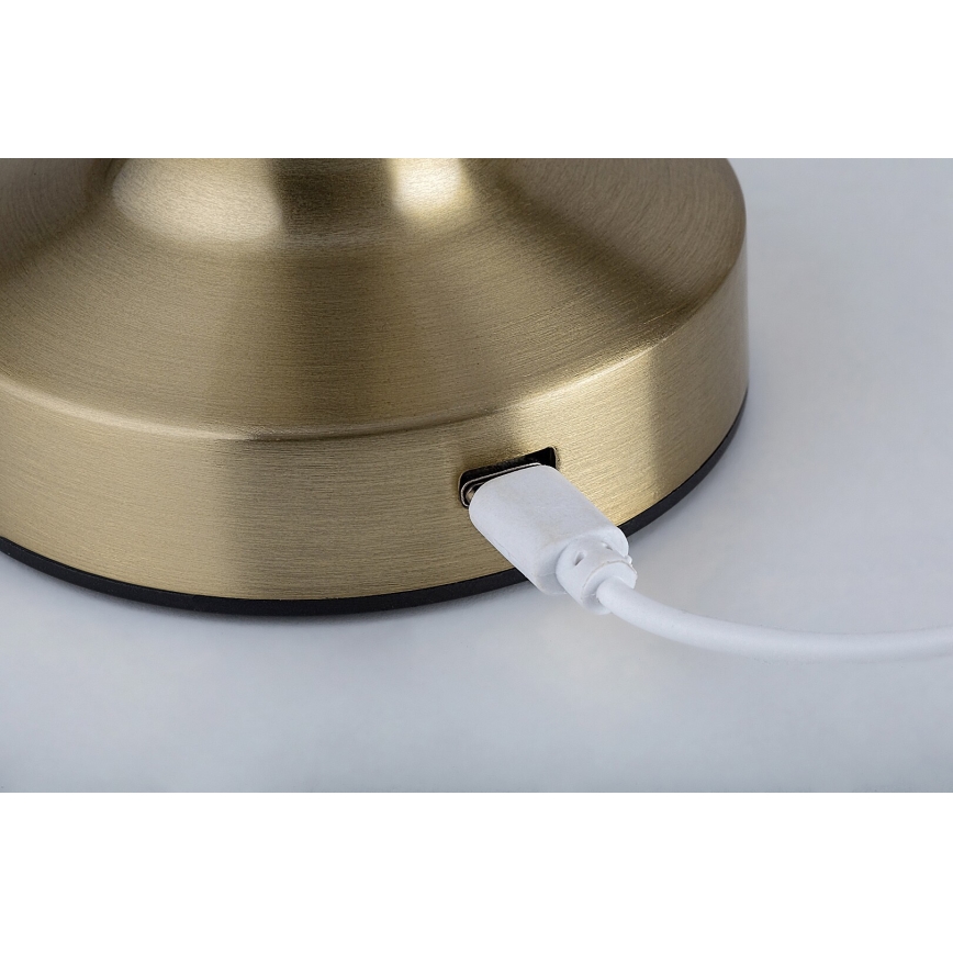 Rabalux - LED Nabíjecí dotyková stolní lampa LED/2,7W/5V 1200mAh 3000/4000/6000K zlatá