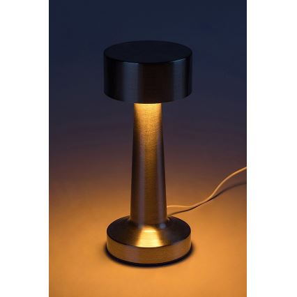 Rabalux - LED Nabíjecí dotyková stolní lampa LED/2,7W/5V 1200mAh 3000/4000/6000K matný chrom