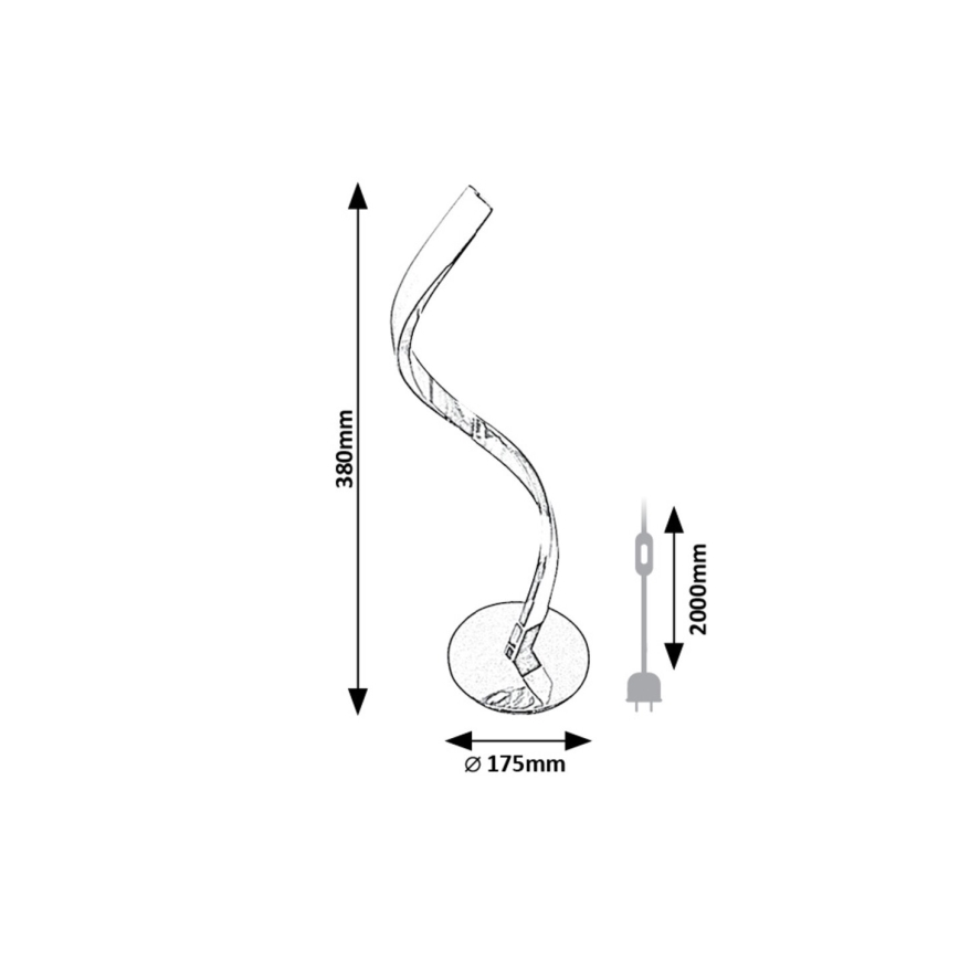 Rabalux - LED Stolní lampa LED/3W/230V 4000K lesklý chrom