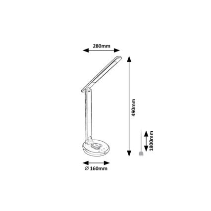 Rabalux - LED RGB Stmívatelná dotyková stolní lampa LED/6W/230V 3000/4000/5000K černá