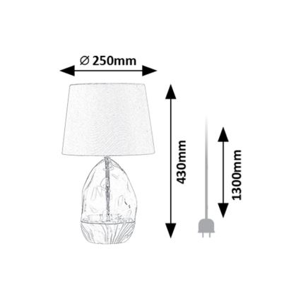 Rabalux - Stolní lampa 1xE27/40W/230V bílá