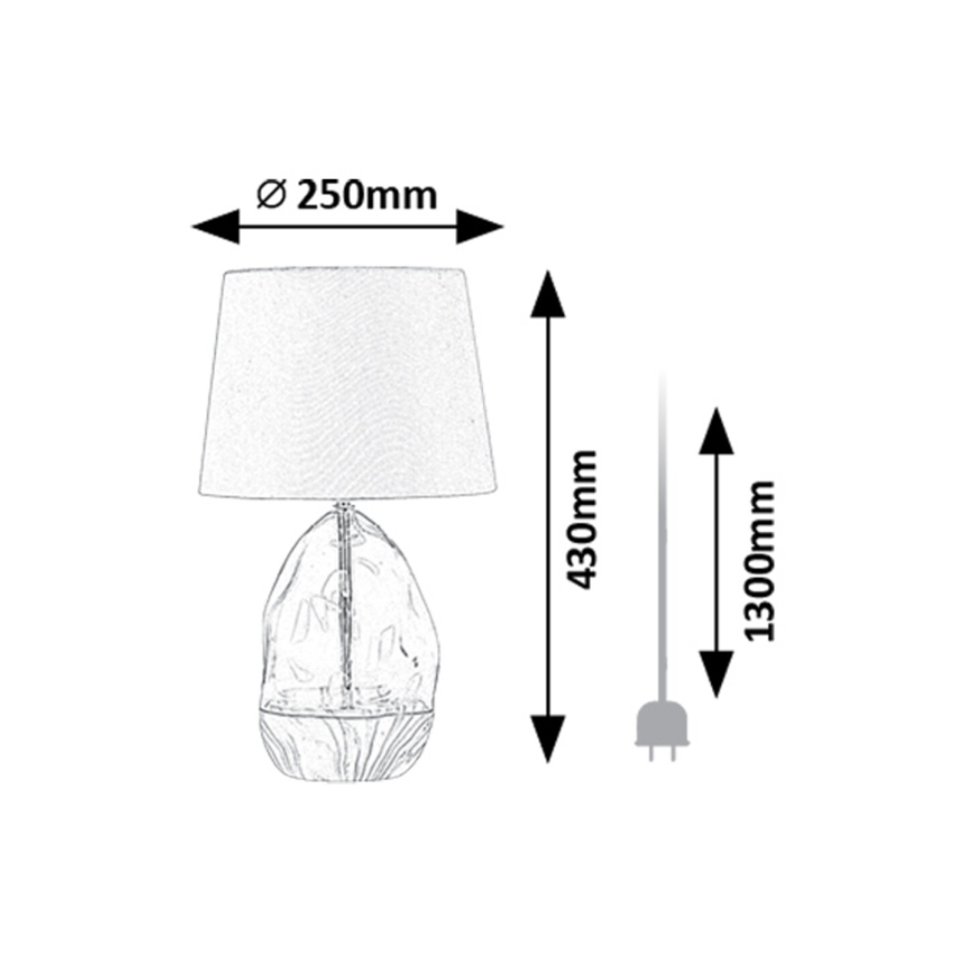 Rabalux - Stolní lampa 1xE27/40W/230V bílá
