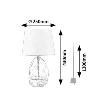 Rabalux - Stolní lampa 1xE27/40W/230V šedá
