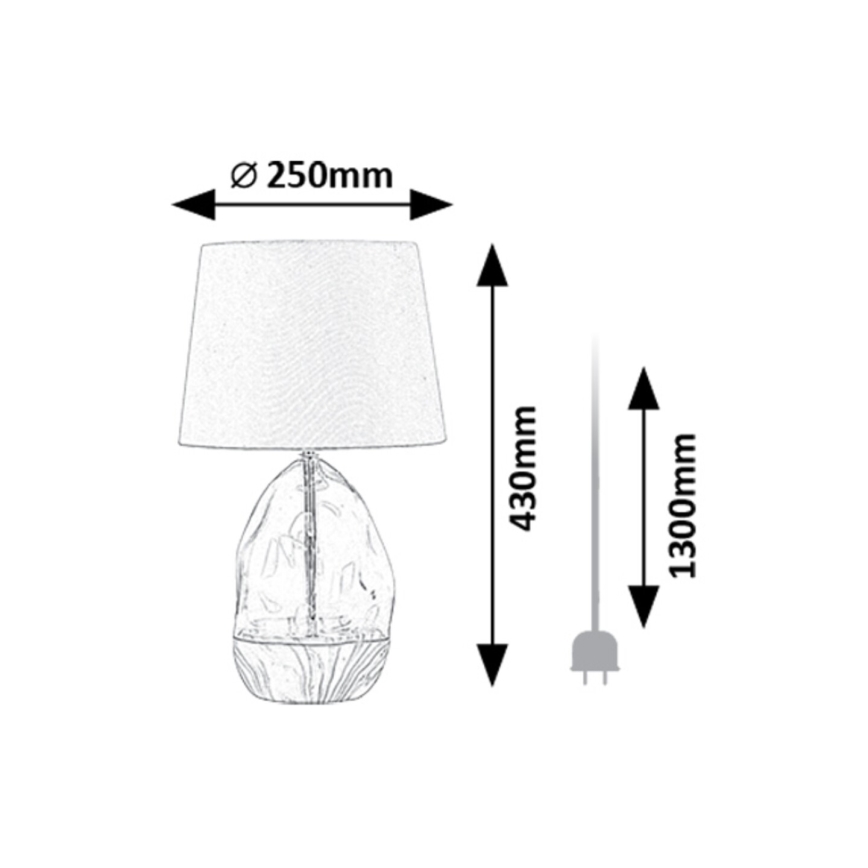 Rabalux - Stolní lampa 1xE27/40W/230V šedá