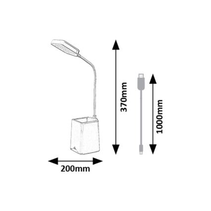 Rabalux - LED Stmívatelná stolní lampa LED/6W/230V 5000K růžová