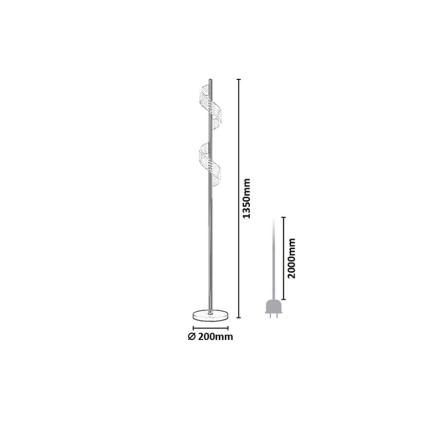 Rabalux - LED Stmívatelná dotyková stojací lampa LED/12W/230V 3000K