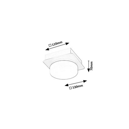 Rabalux - LED Stropní koupelnové svítidlo LED/5W/230V IP44 4000K černá