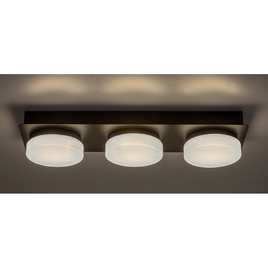 Rabalux - LED Stropní koupelnové svítidlo 3xLED/6W/230V IP44 černá