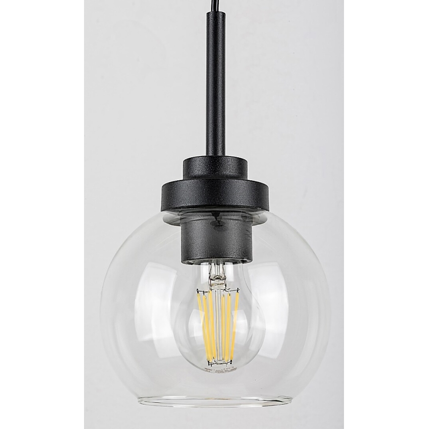 Rabalux - Koupelnový lustr na lanku 1xE27/15W/230V černá IP44