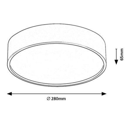 Rabalux - LED Stropní svítidlo LED/18W/230V IP44 4000K pr. 28 cm černá