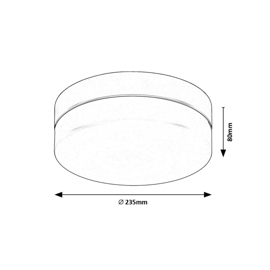 Rabalux - LED Koupelnové stropní svítidlo LED/15W/230V IP44 4000K pr. 23 cm černá