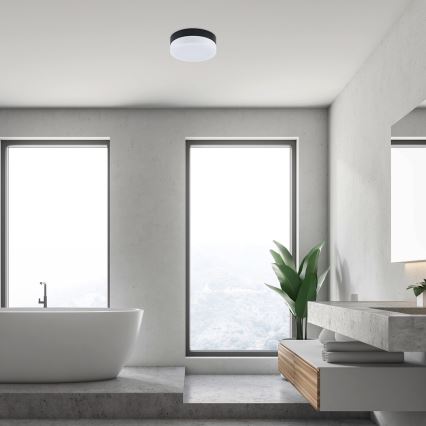 Rabalux - LED Koupelnové stropní svítidlo LED/18W/230V IP44 4000K pr. 28 cm černá