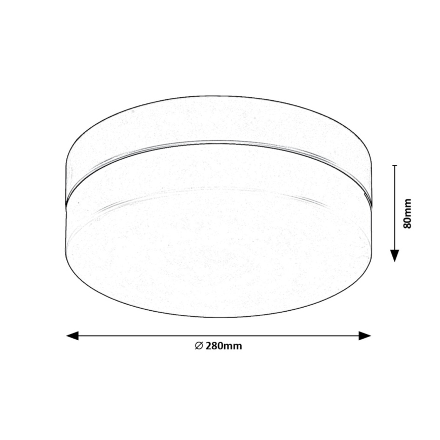 Rabalux - LED Koupelnové stropní svítidlo LED/18W/230V IP44 4000K pr. 28 cm černá