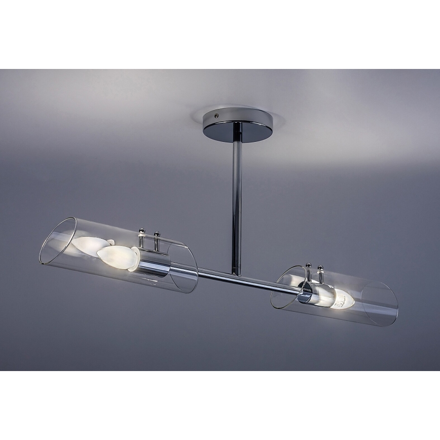 Rabalux - Koupelnový lustr na tyči 2xE14/12W/230V IP44 lesklý chrom