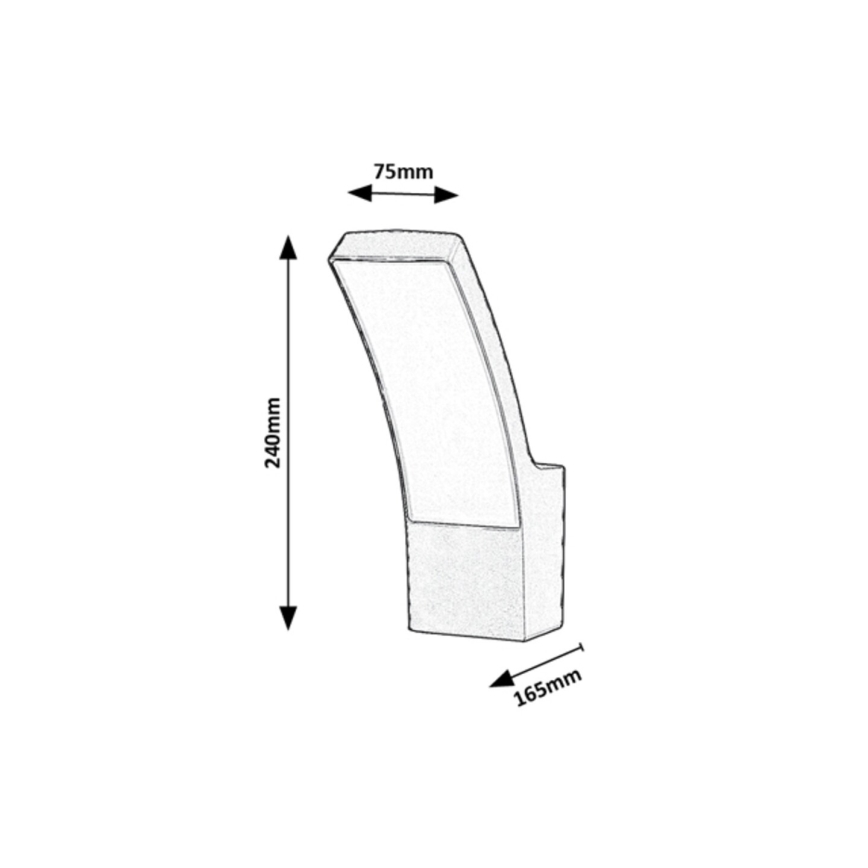 Rabalux - LED Venkovní nástěnné svítidlo LED/12W/230V IP44