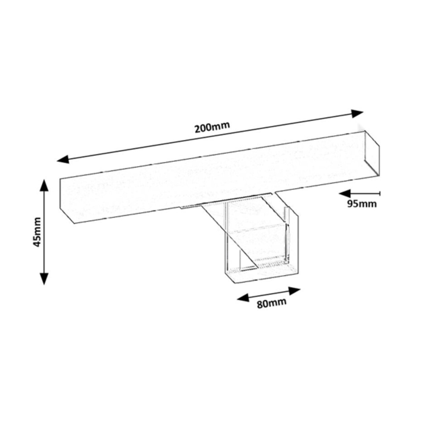Rabalux - LED Koupelnové osvětlení zrcadla LED/4W/230V IP44 20 cm černá