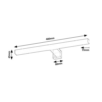 Rabalux - LED Koupelnové osvětlení zrcadla LED/6W/230V IP44 40 cm černá