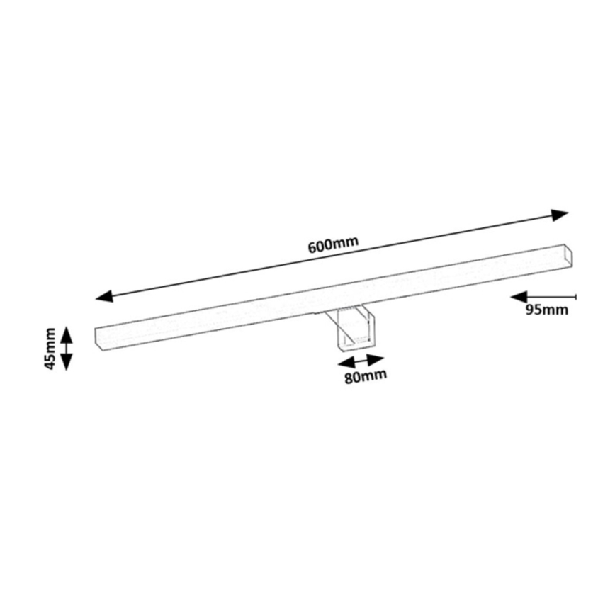 Rabalux - LED Koupelnové osvětlení zrcadla LED/9W/230V IP44 60 cm černá