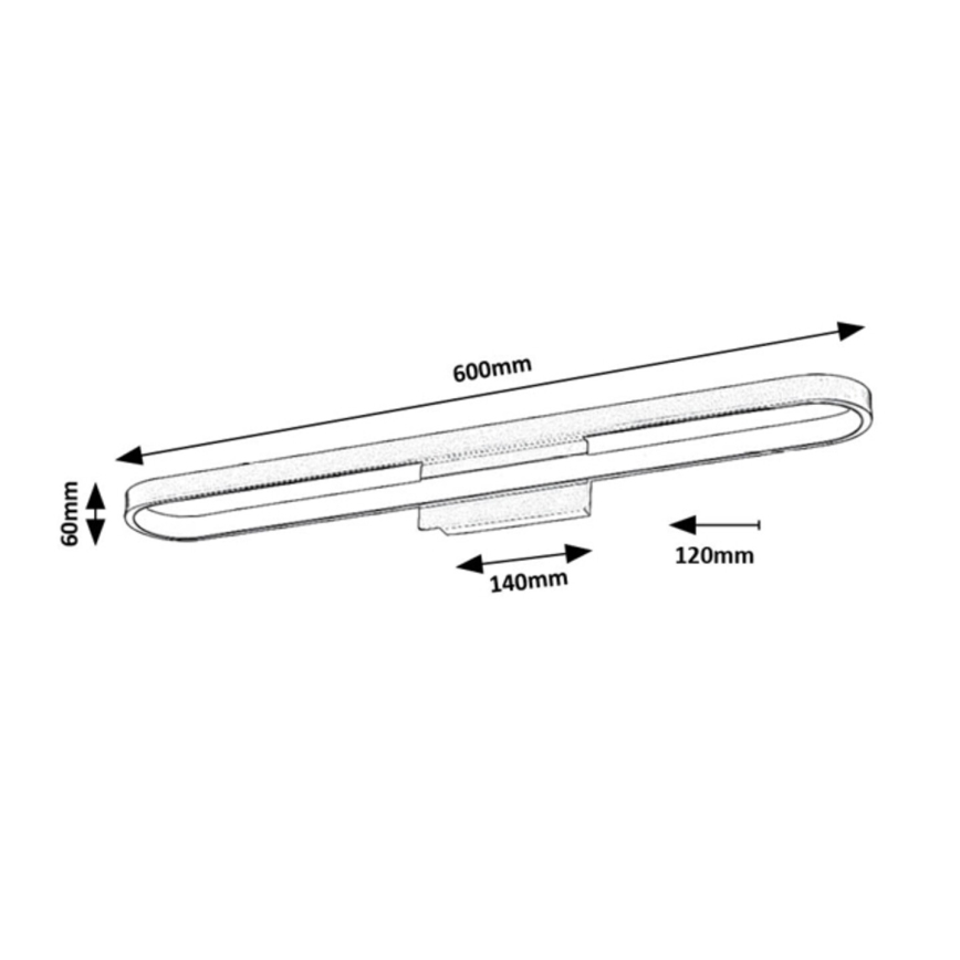 Rabalux - LED Koupelnové osvětlení zrcadla LED/18W/230V IP44 60 cm