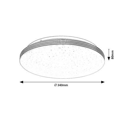 Rabalux - LED Koupelnové stropní svítidlo LED/18W/230V IP44 pr. 34 cm