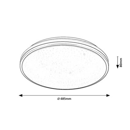 Rabalux - LED Koupelnové stropní svítidlo LED/40W/230V IP44 4000K pr. 48,5 cm