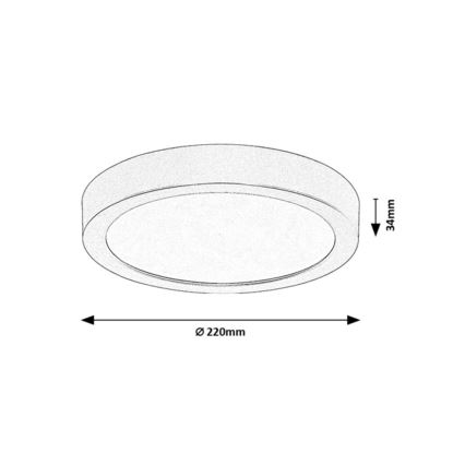 Rabalux - LED Koupelnové stropní svítidlo LED/24W/230V pr. 22 cm IP44 bílá