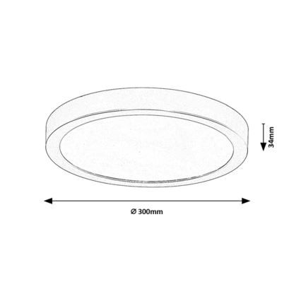 Rabalux - LED Koupelnové stropní svítidlo LED/30W/230V pr. 30 cm IP44 bílá