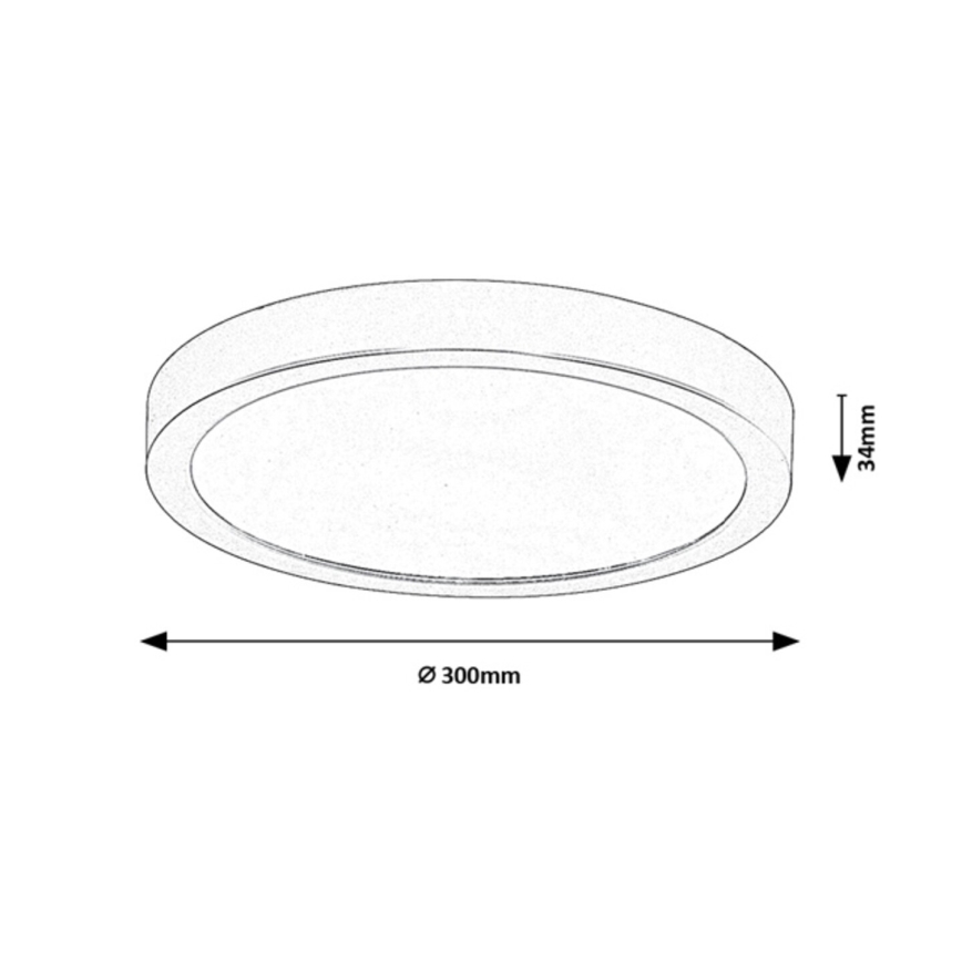Rabalux - LED Koupelnové stropní svítidlo LED/30W/230V pr. 30 cm IP44 černá