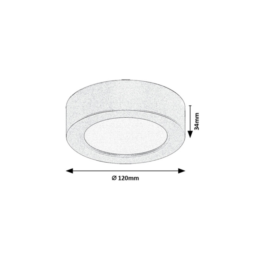 Rabalux - LED Koupelnové stropní svítidlo LED/7W/230V pr. 12 cm IP44 zlatá