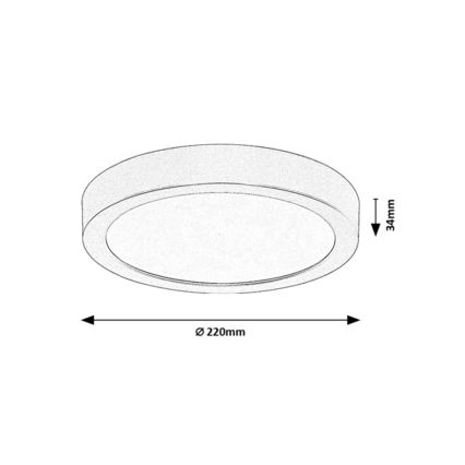 Rabalux - LED Koupelnové stropní svítidlo LED/24W/230V pr. 22 cm IP44 zlatá