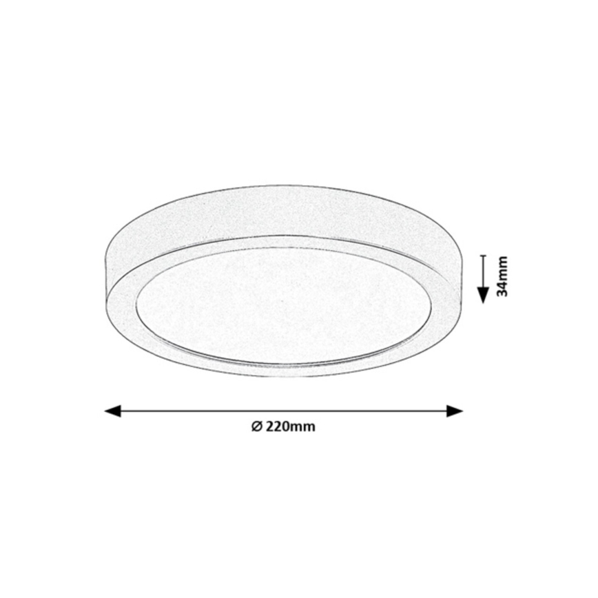 Rabalux - LED Koupelnové stropní svítidlo LED/24W/230V pr. 22 cm IP44 zlatá