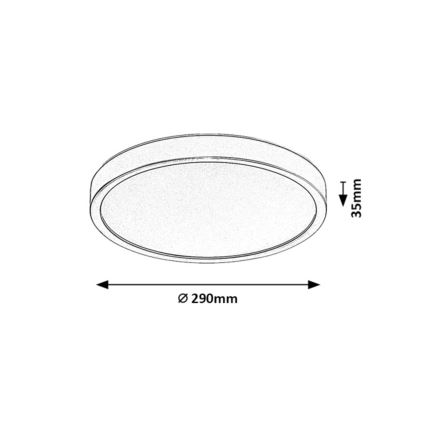 Rabalux - LED Koupelnové stropní svítidlo LED/18W/230V 3000/4000/6000K pr. 29 cm IP44 hnědá