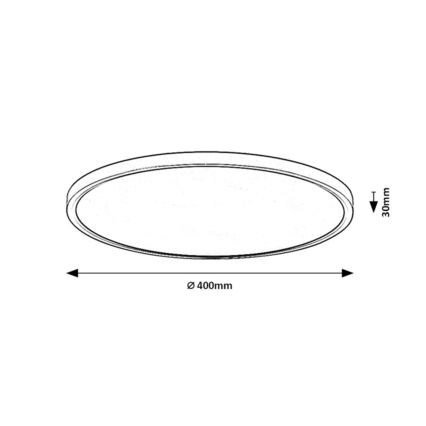 Rabalux - LED Koupelnové stropní svítidlo LED/24W/230V 3000/4000/6000K pr. 40 cm IP44 hnědá