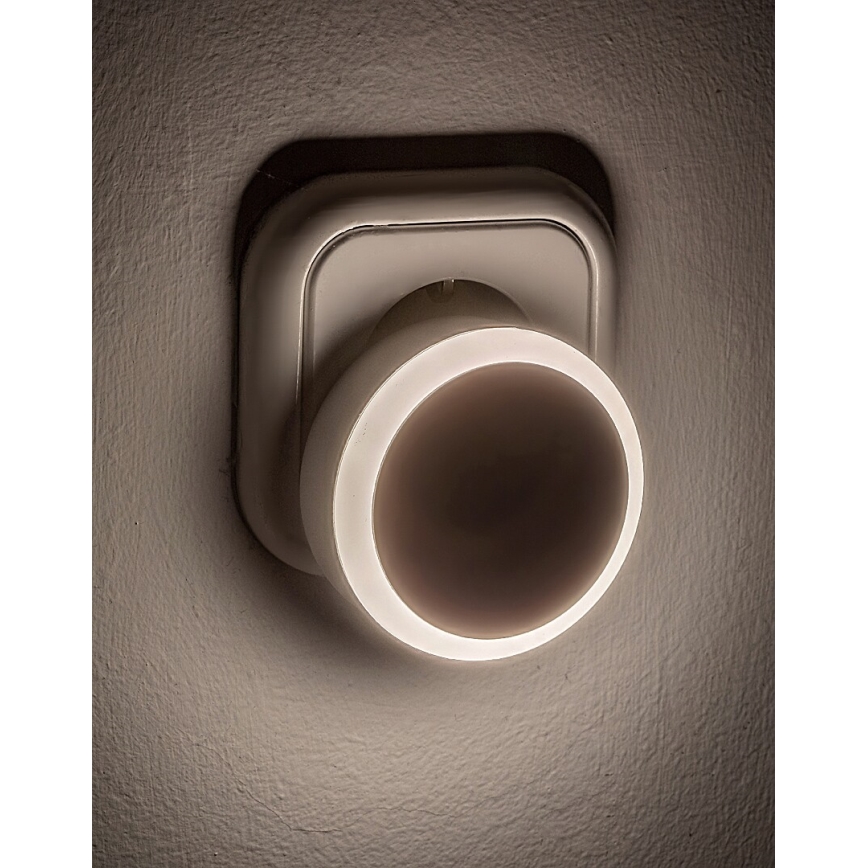 Rabalux - LED Noční světlo se senzorem soumraku do zásuvky LED/0,3W/230V 3000K