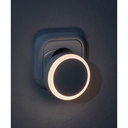 Rabalux - LED Noční světlo se senzorem soumraku do zásuvky LED/0,3W/230V 3000K