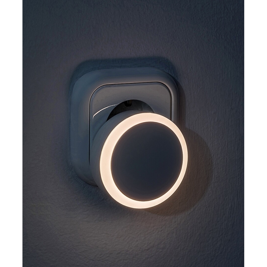 Rabalux - LED Noční světlo se senzorem soumraku do zásuvky LED/0,3W/230V 3000K