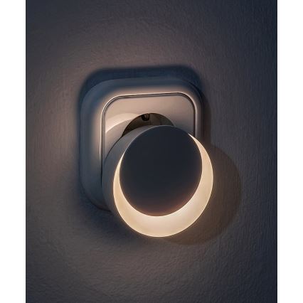 Rabalux - LED Noční světlo se senzorem soumraku do zásuvky LED/0,3W/230V 3000K