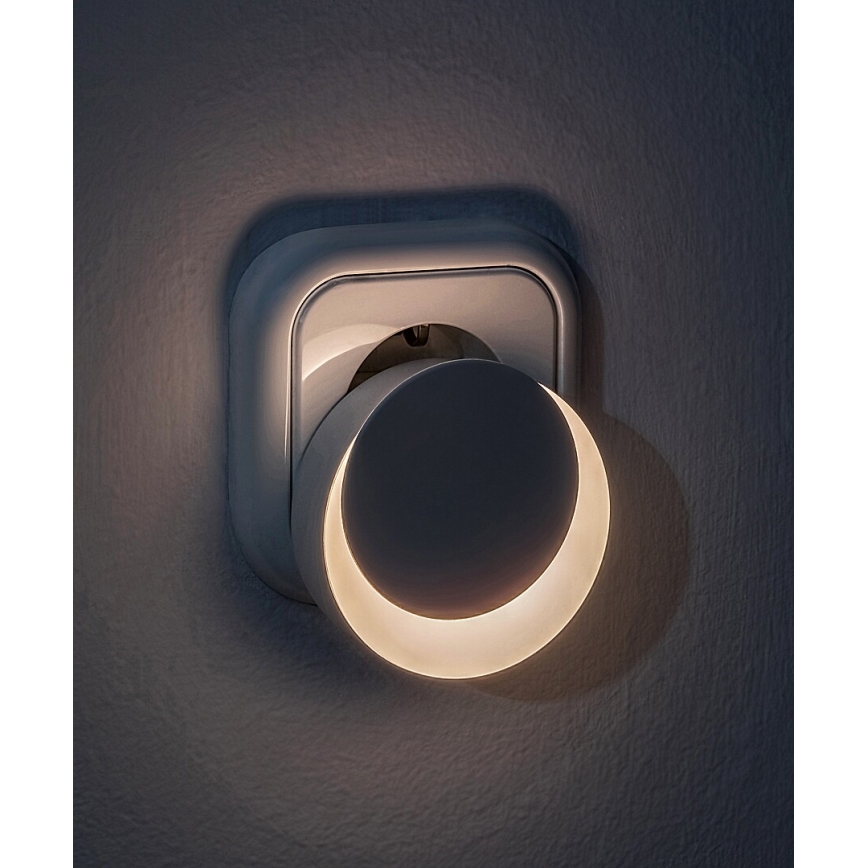 Rabalux - LED Noční světlo se senzorem soumraku do zásuvky LED/0,3W/230V 3000K