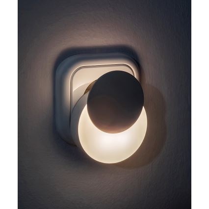 Rabalux - LED Noční světlo se senzorem soumraku do zásuvky LED/0,3W/230V 3000K
