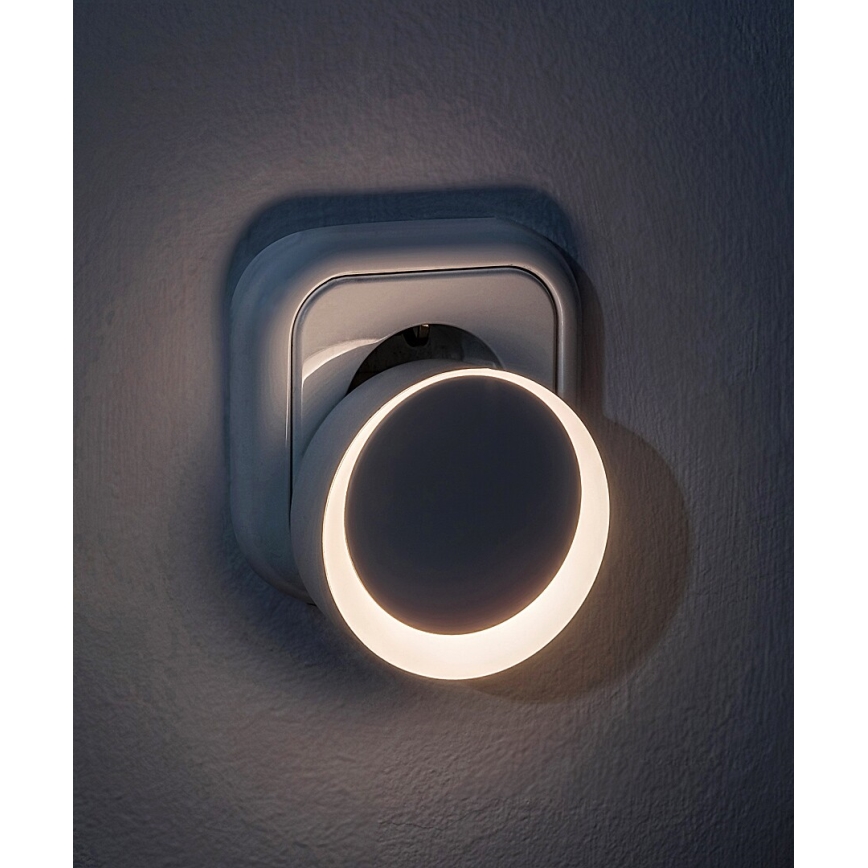 Rabalux - LED Noční světlo se senzorem soumraku do zásuvky LED/0,3W/230V 3000K