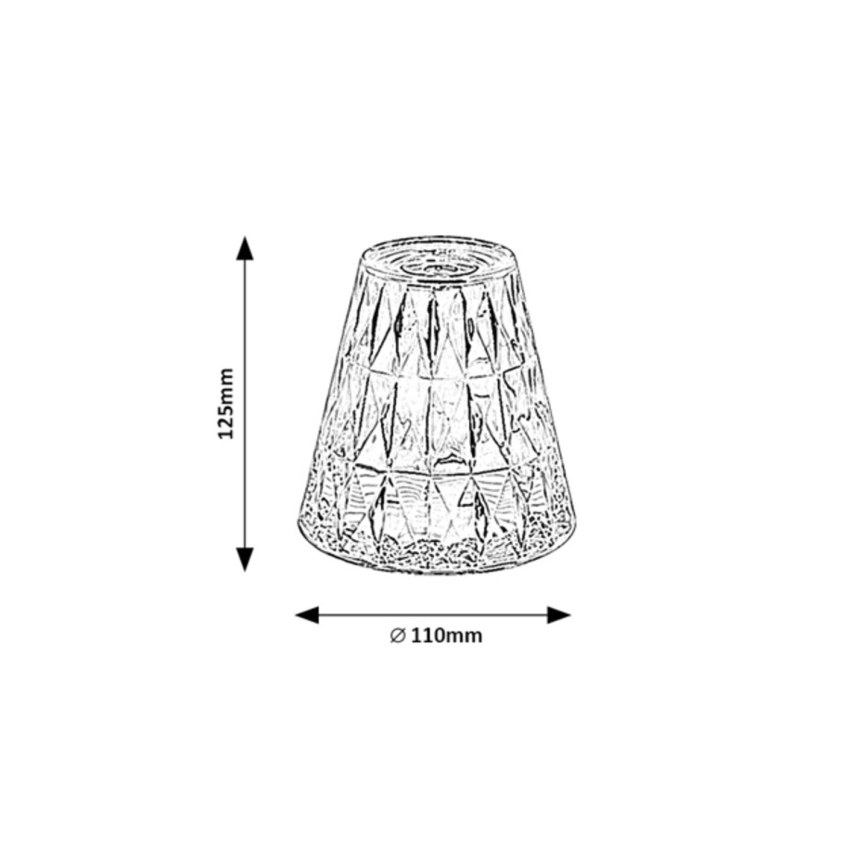 Rabalux - LED RGB Stmívatelná nabíjecí stolní lampa LED/2W/5V/3xAAA 3000K
