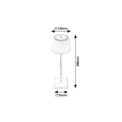 Rabalux - LED Stmívatelná nabíjecí stolní lampa LED/4W/3,7V 1800 mAh 3000-5000K IP44 černá