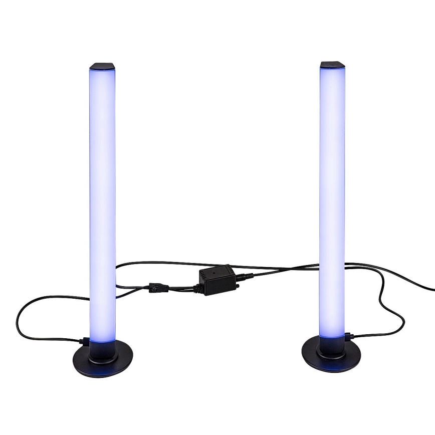 Rabalux - SADA 2x LED RGB Stmívatelná stolní lampa PACO LED/5W/5V + dálkové ovládání