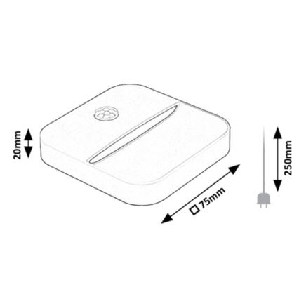 Rabalux - LED Noční nabíjecí světlo se senzorem LED/0,15W/3,7V 3000K 300 mAh