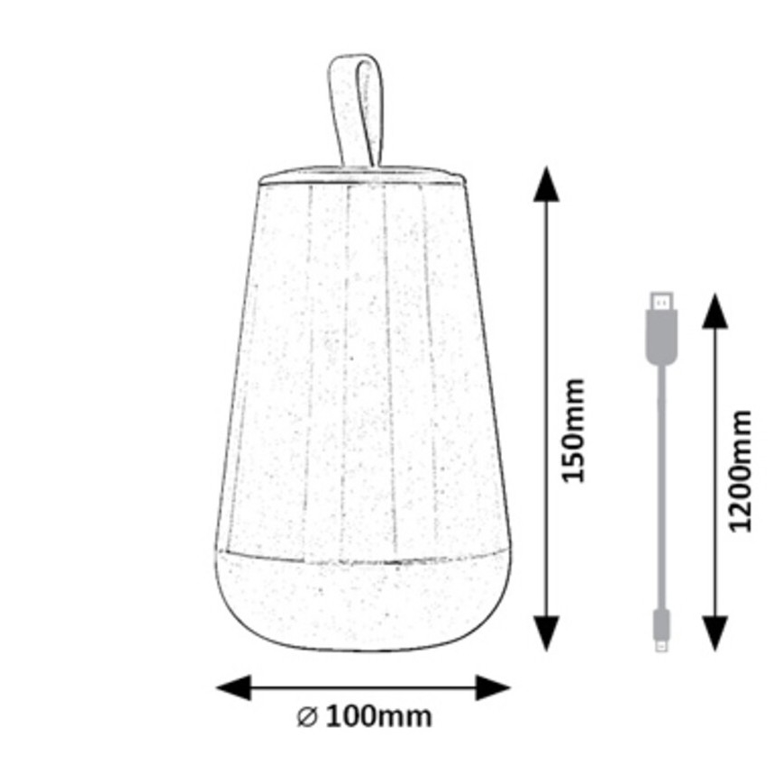 Rabalux - LED RGB Stmívatelná nabíjecí stolní lampa LED/2W/5V 3000K 1800 mAh