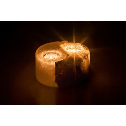 Rabalux - Solná lampa - svícen šedá/bílá
